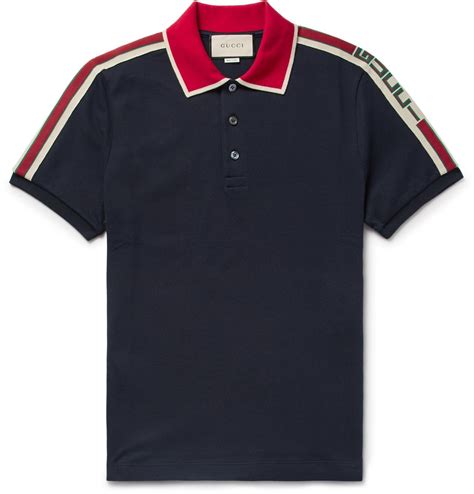 gucci blue polo|blue gucci polo shirt.